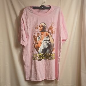 Pink Ariana Grande Graphic T-Shirt Large Size